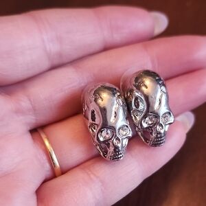 Silver Skull Earrings